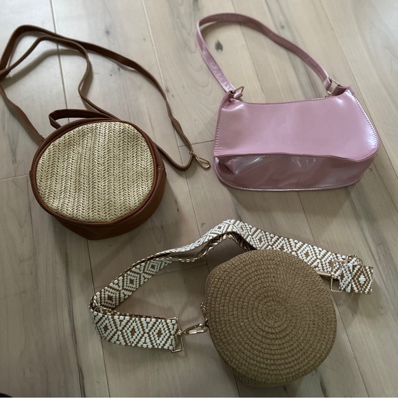 3 Girls Purses- Pink/Brown/Tan - Picture 2 of 14